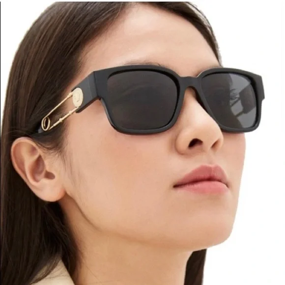 Versace Aviator Safety Pin Sunglasses BLACK Versace Sunglasses Men main image 2